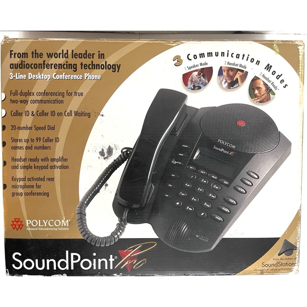 Polycom SoundPoint Pro – 3 line Desktop Conference Business Phone